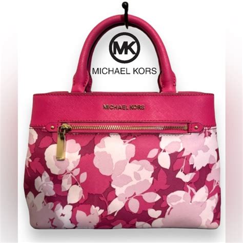 michael kors pink floral bag|michael kors fruit bag.